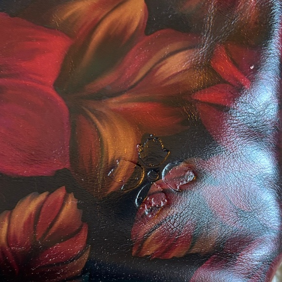 Patricia Nash Empoli Rustic Mums Metal Handle Handbag - Picture 11 of 12